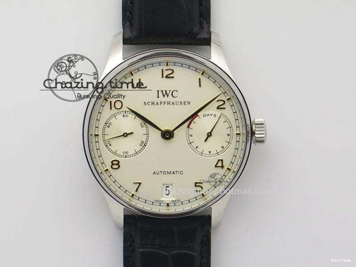 MIROTIME 0208 SportInspired Portuguese Real PR Real Annual Calendar IW503501 YLF 1:1 Best Edition White Dial On Leather Strap A 7241